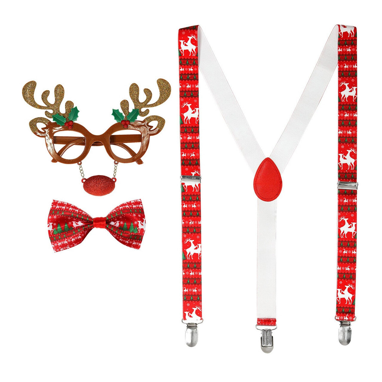 Op deze afbeelding zie je een Accessoires, van het merk Widmann. Kerst Set Dravend Rendier