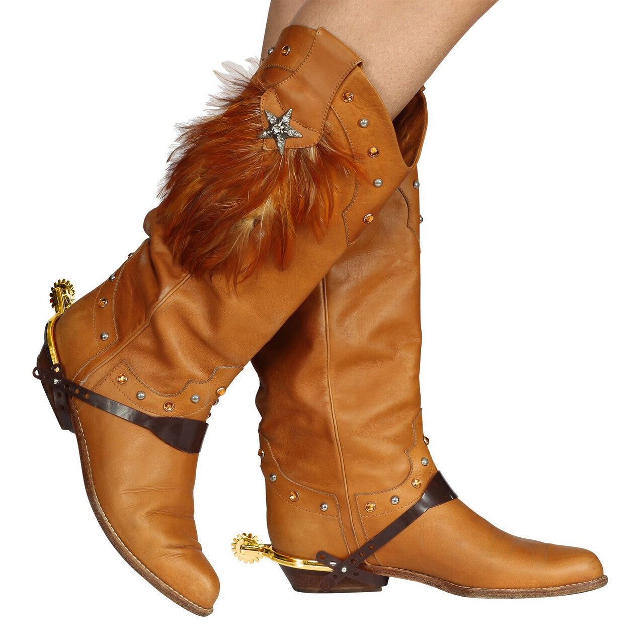 Op deze afbeelding zie je een Accessoires, van het merk Widmann. Sporen Stoere Cowboy Cowgirl Goud