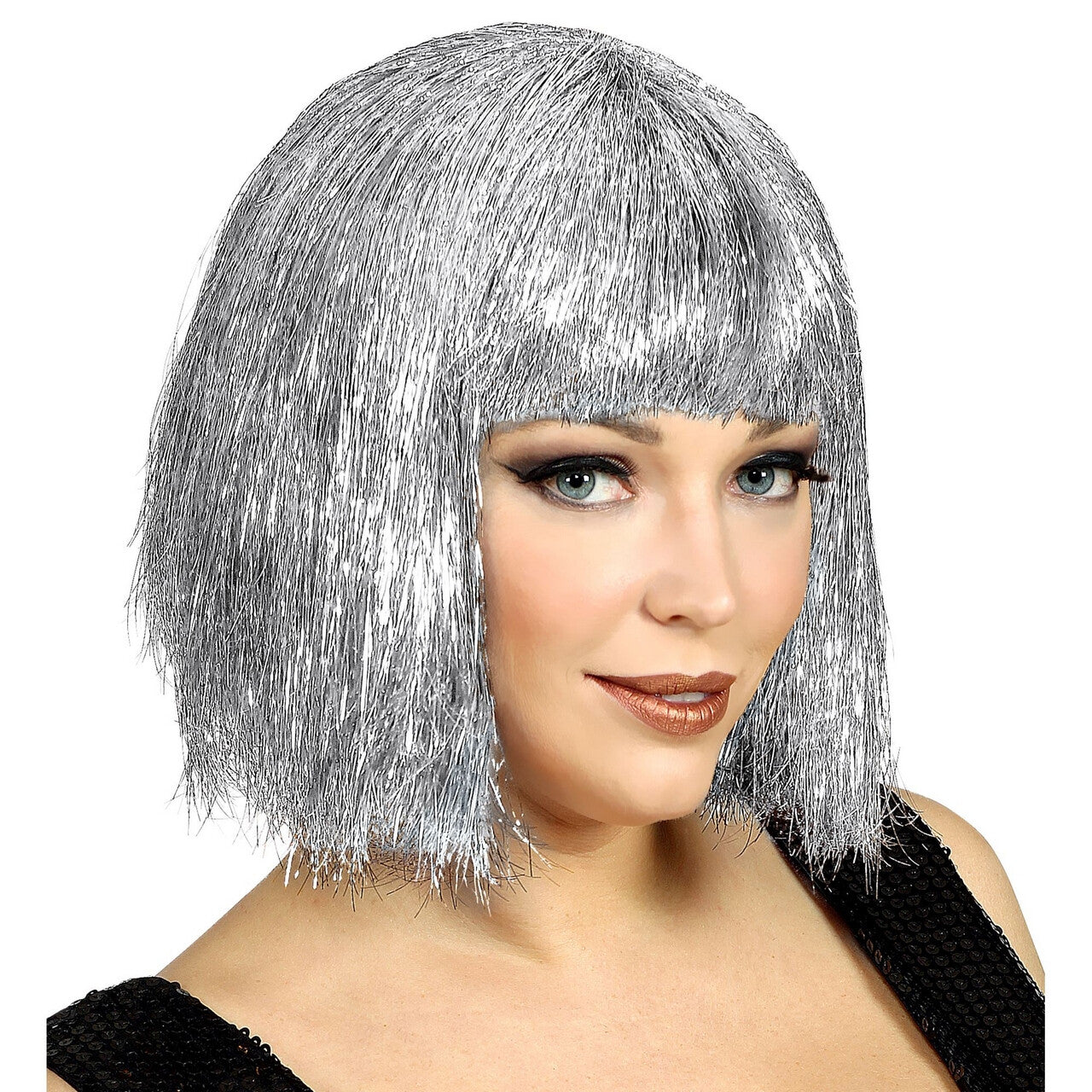 Op deze afbeelding zie je een Accessoires, van het merk Widmann. Bob Pruik Vegas Glitter Zilver