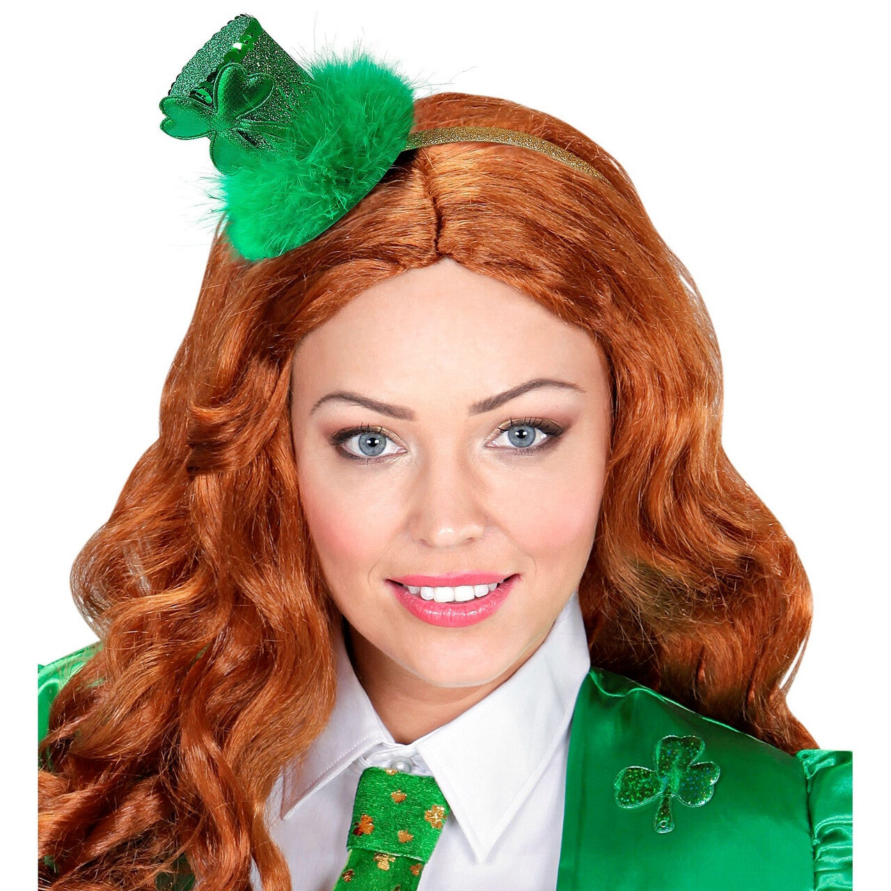Op deze afbeelding zie je een Accessoires, van het merk Widmann. Haarband Met Klein Groen Hoedje St. Patricks Day