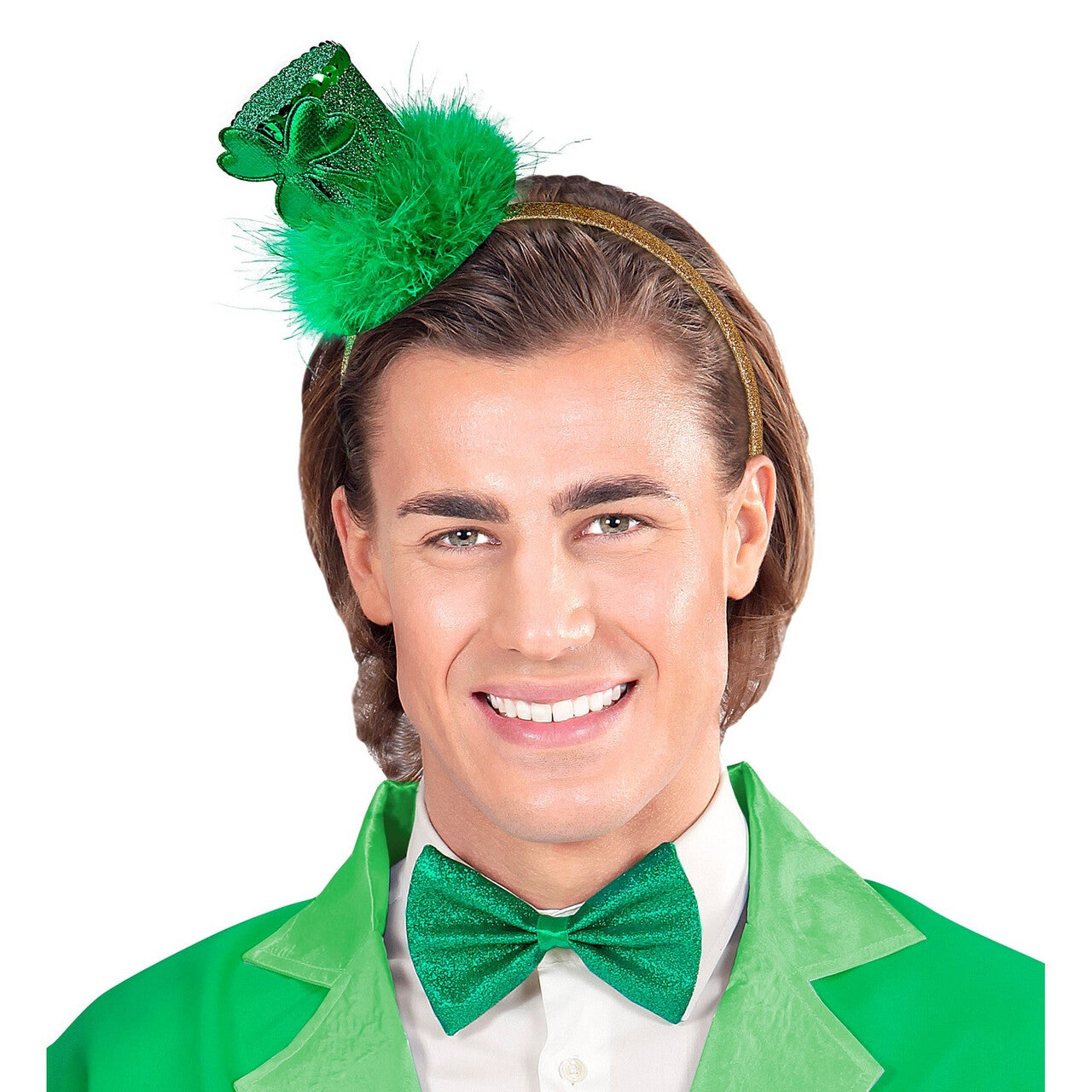 Op deze afbeelding zie je een Accessoires, van het merk Widmann. Haarband Met Klein Groen Hoedje St. Patricks Day