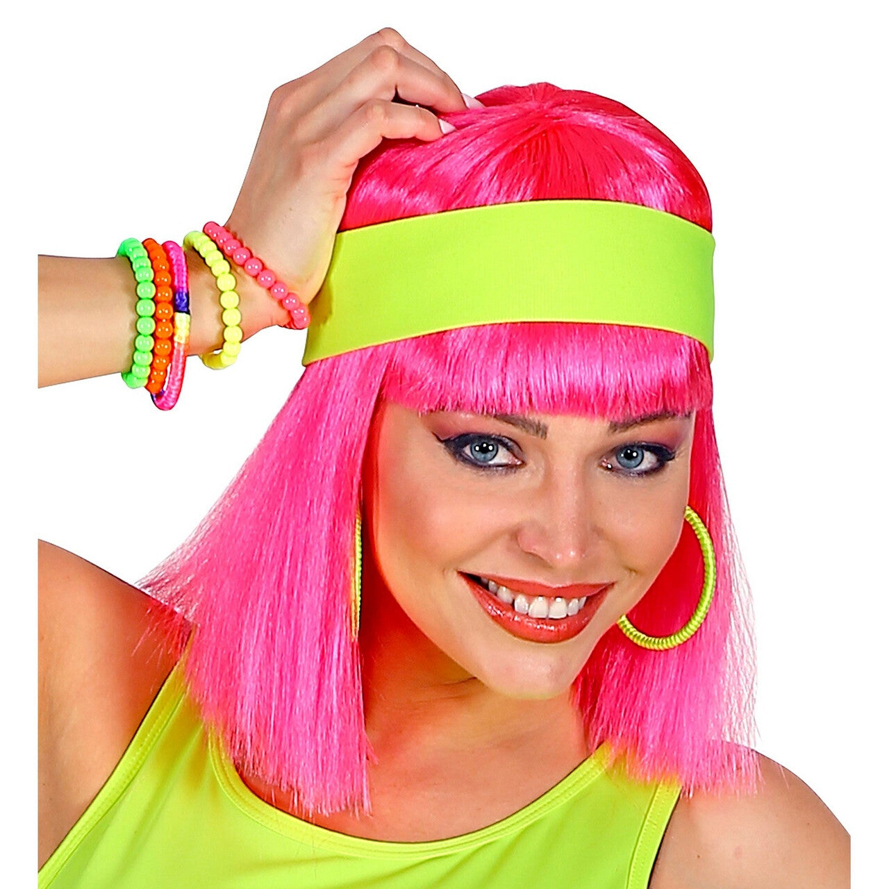 Op deze afbeelding zie je een Accessoires, van het merk Widmann. Jaren 80 Hoofdband Neon Geel