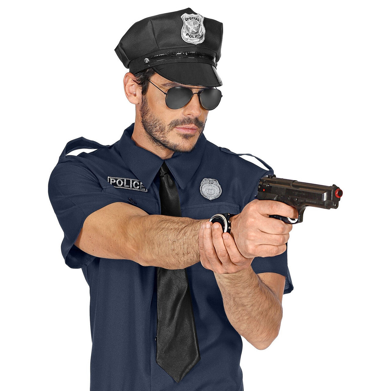 Op deze afbeelding zie je een Accessoires, van het merk Widmann. Verstelbare Politiepet Agenten Korps