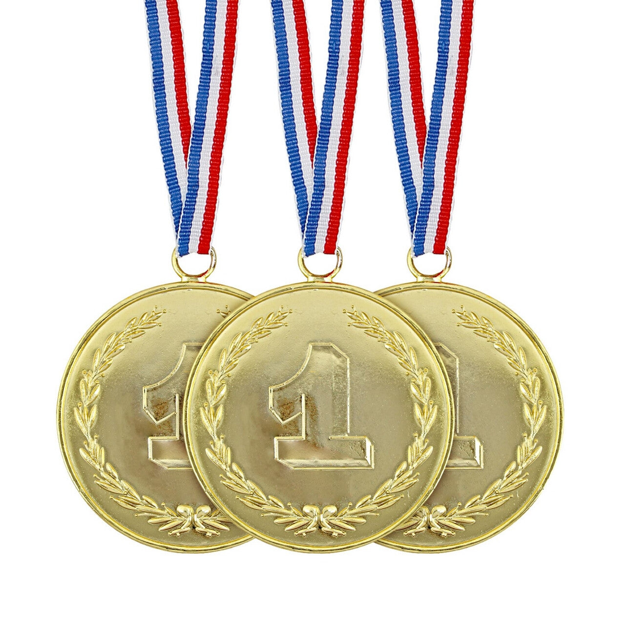 Op deze afbeelding zie je een Accessoires, van het merk Widmann. Set Van 3 Gouden Medailles Wereldkampioenschappen