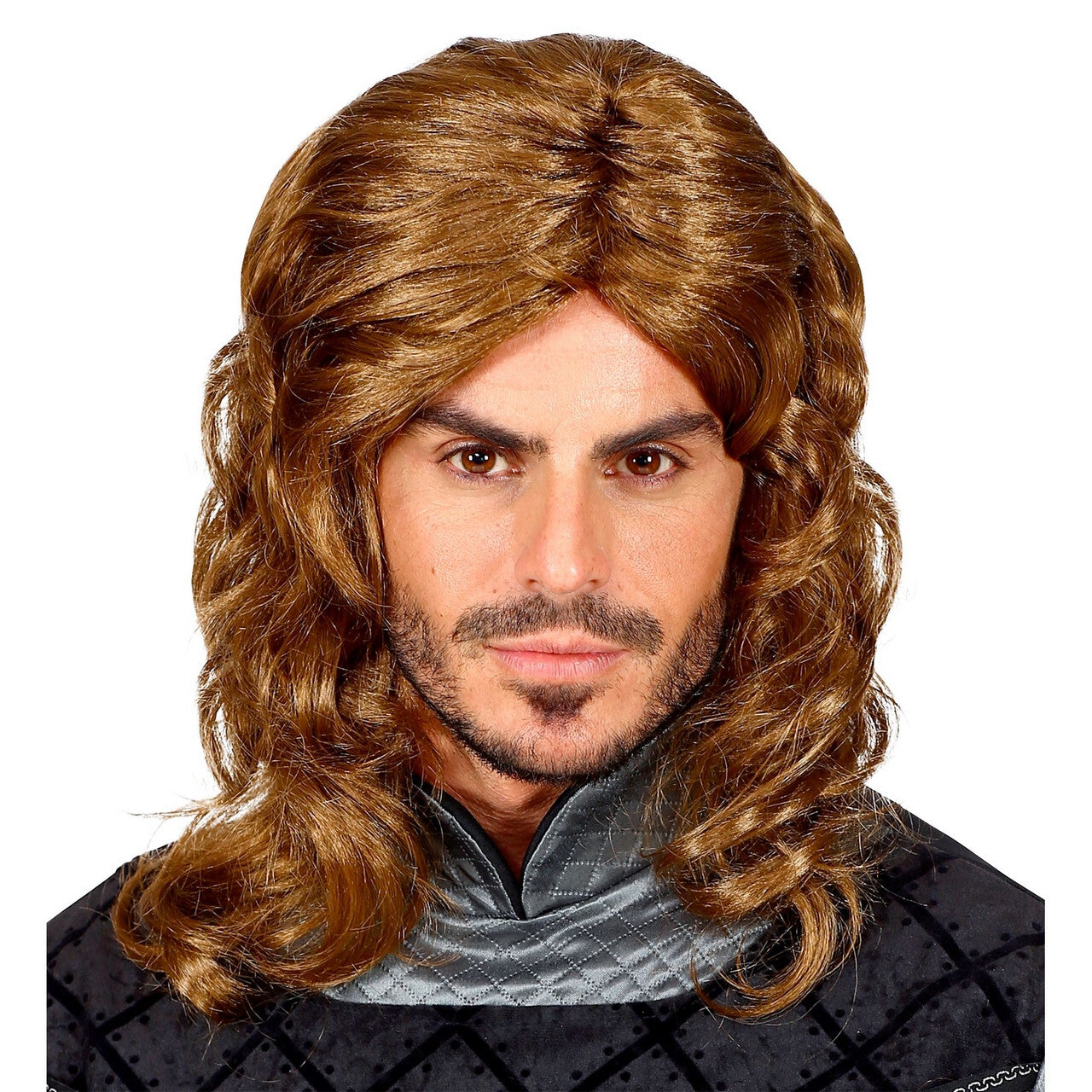 Op deze afbeelding zie je een Accessoires, van het merk Widmann. Pruik Ridder Weelderige Haardos