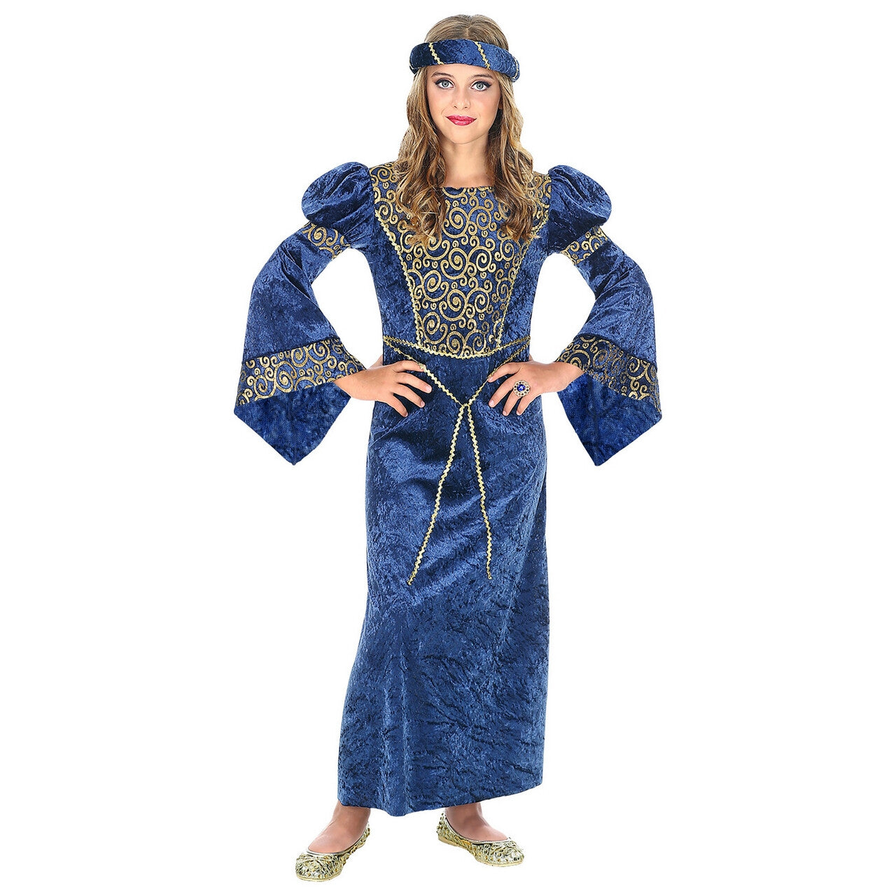 Op deze afbeelding zie je een Kostuums, van het merk Widmann. Hofmeisje Renaissance Gwendolyn Kostuum