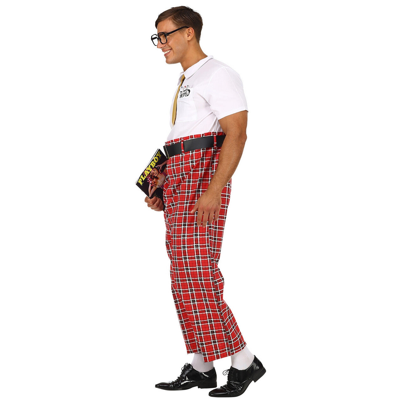 Op deze afbeelding zie je een Kostuums, van het merk Widmann. Te Slim Om Mooi Te Zijn Nerd Man Kostuum