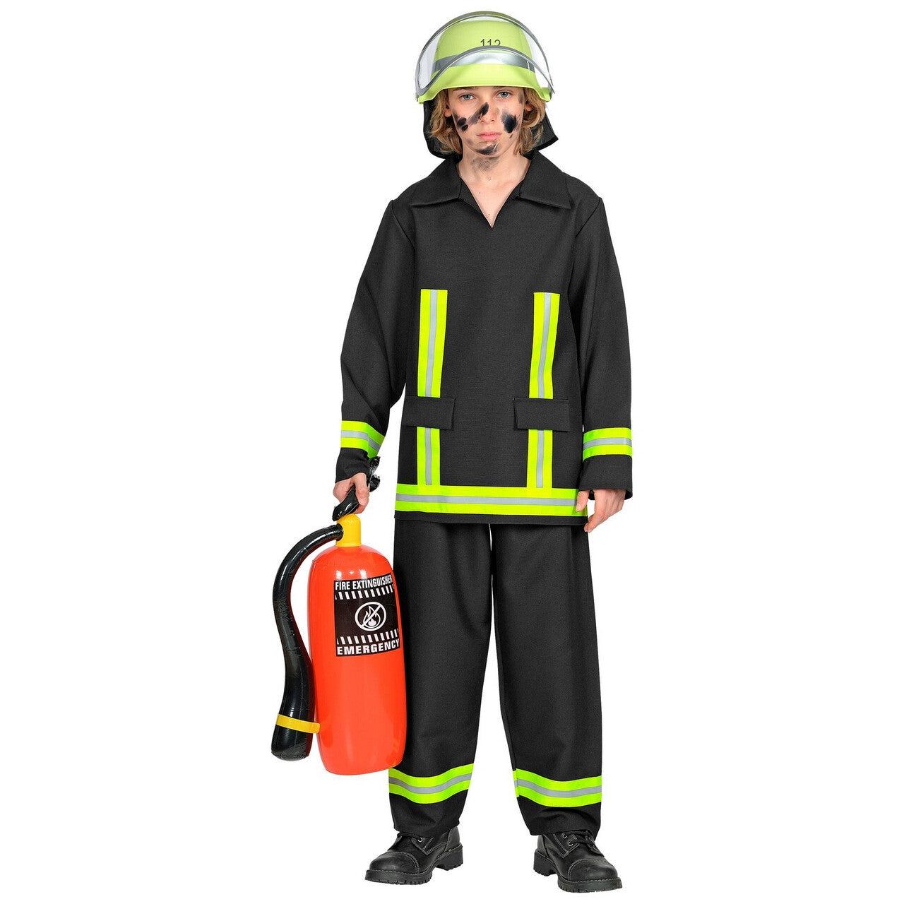 Op deze afbeelding zie je een Kostuums, van het merk Widmann. Brandweerman Feuerwehr Huizenhoge Vlammen Jongen Kostuum