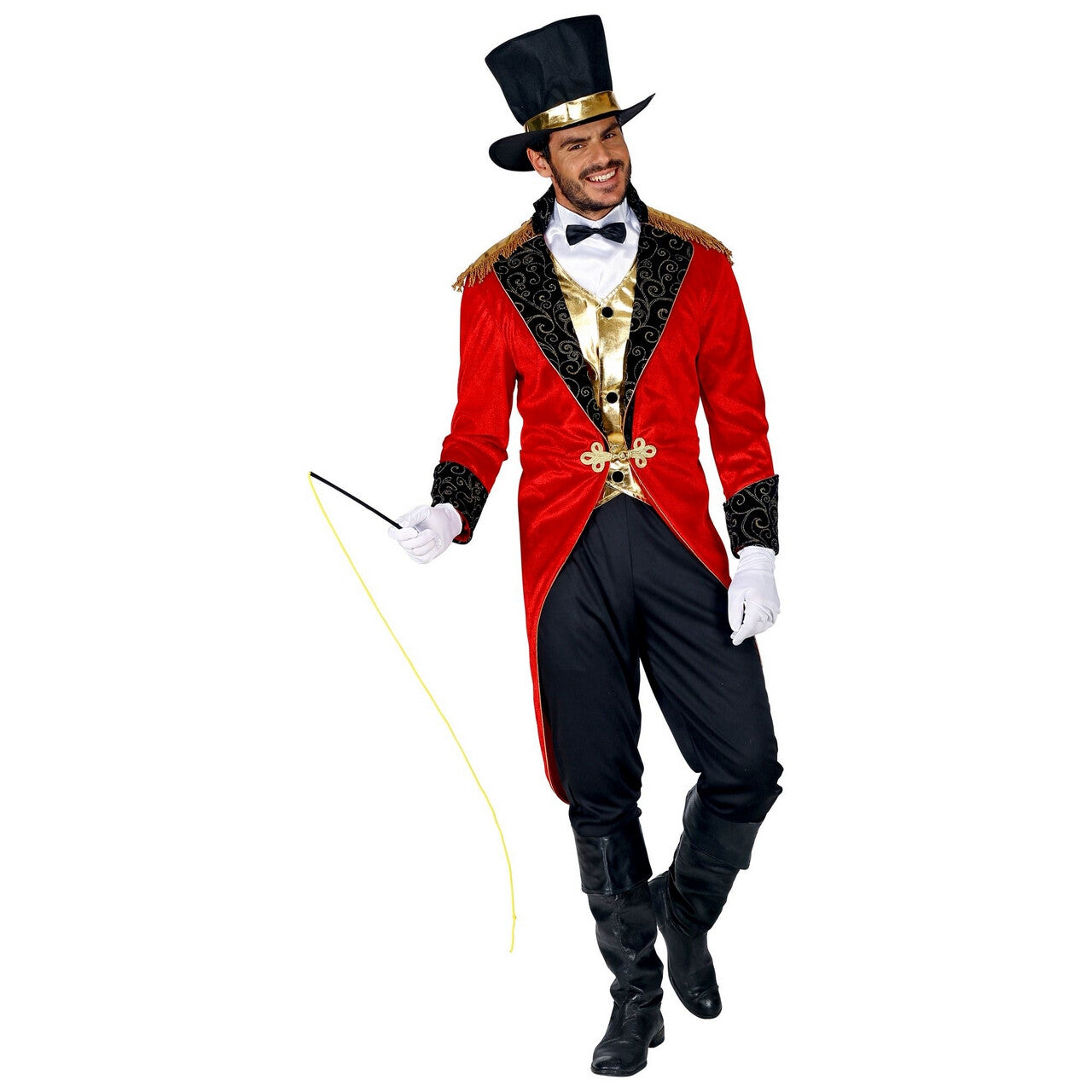 Op deze afbeelding zie je een Kostuums, van het merk Widmann. Ringmeester Circus Voorstelling Man Kostuum