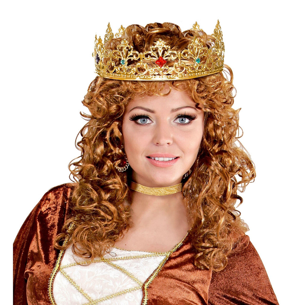 Op deze afbeelding zie je een Decoratie, van het merk Widmann. Gouden Kroon Met Edelstenen Keizer