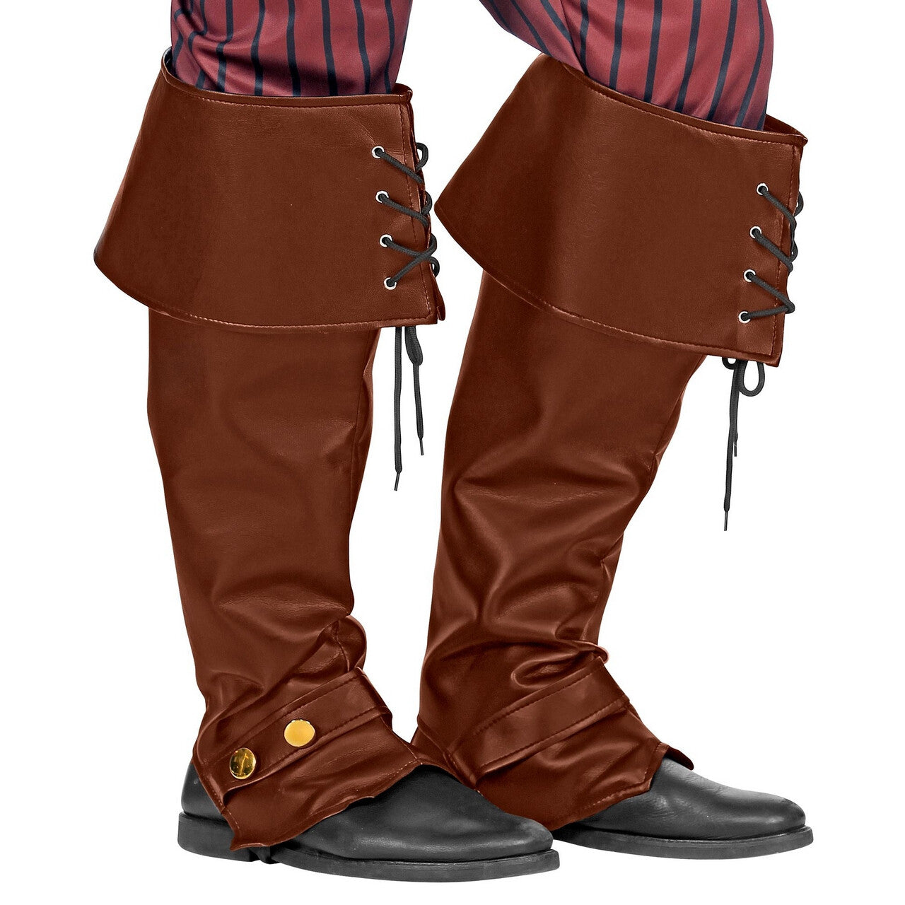 Op deze afbeelding zie je een Accessoires, van het merk Widmann. Bruine Laarskappen Zilte Zee Piraat