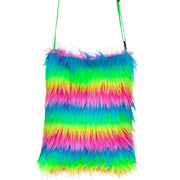 Op deze afbeelding zie je een Accessoires, van het merk Widmann. Oer Handtas Holbewoner Neon Berenvel Regenboog