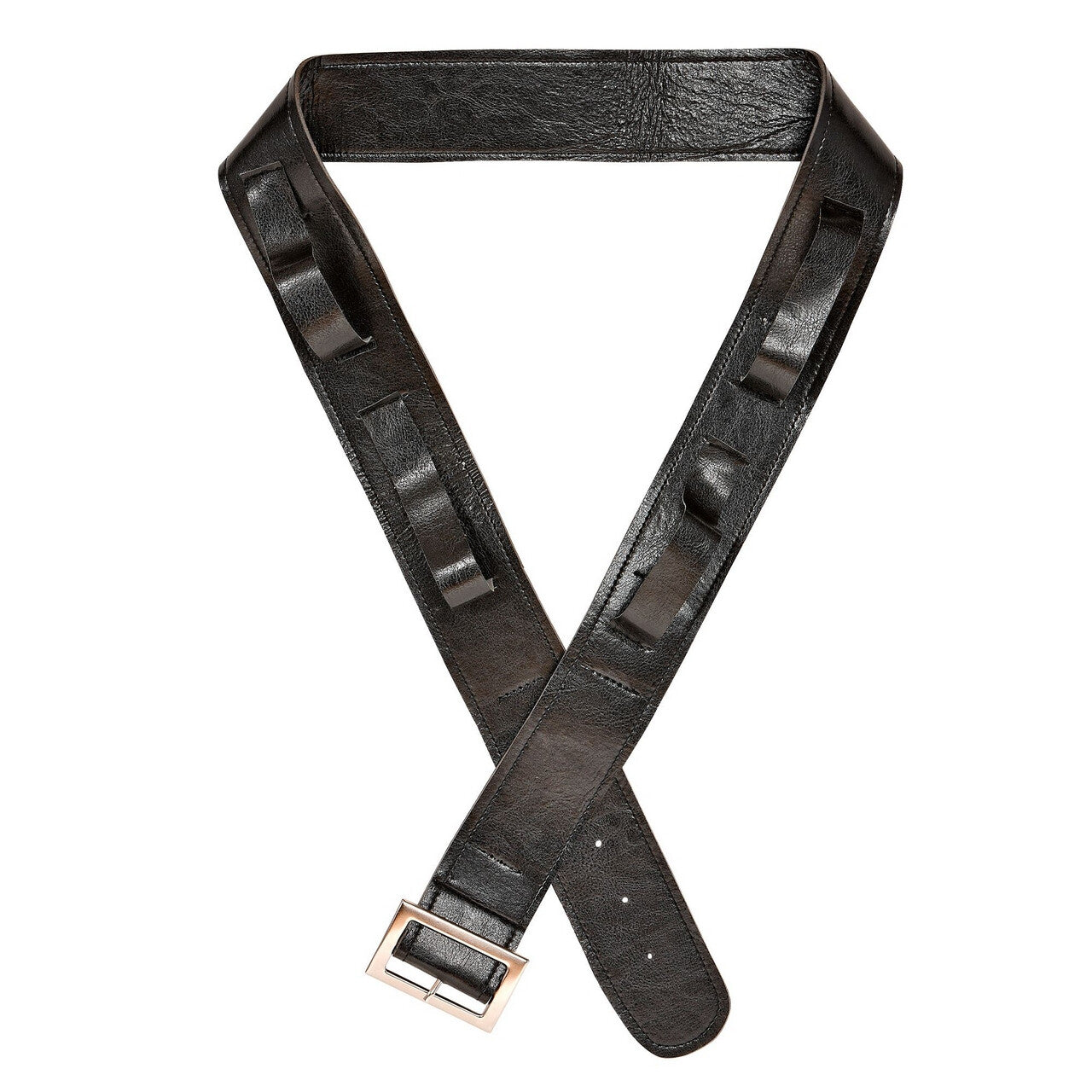 Op deze afbeelding zie je een Accessoires, van het merk Widmann. Zwarte Riem Met 4 Lussen Voor Wapens