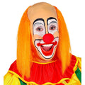 Kale Schedel Met Lang Oranje Haar Clown