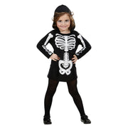 Op deze afbeelding zie je een Kostuums, van het merk Widmann. Afgrijselijk Angstaanjagend Skelet Halloween Meisje Kostuum