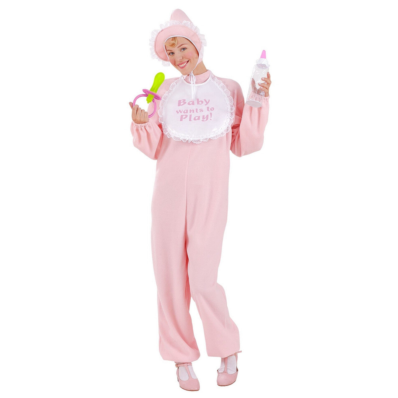 Op deze afbeelding zie je een Accessoires, van het merk Widmann. Driedelige Baby Set Roze