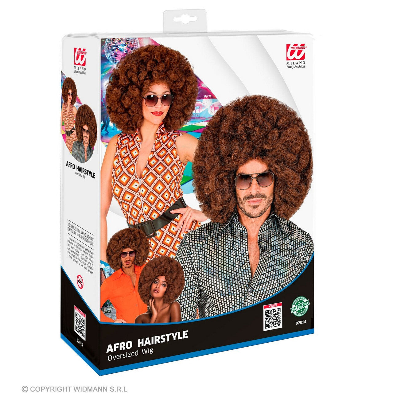 Op deze afbeelding zie je een Accessoires, van het merk Widmann. Enorm Grote Afro Pruik Bruin Bobby Ross