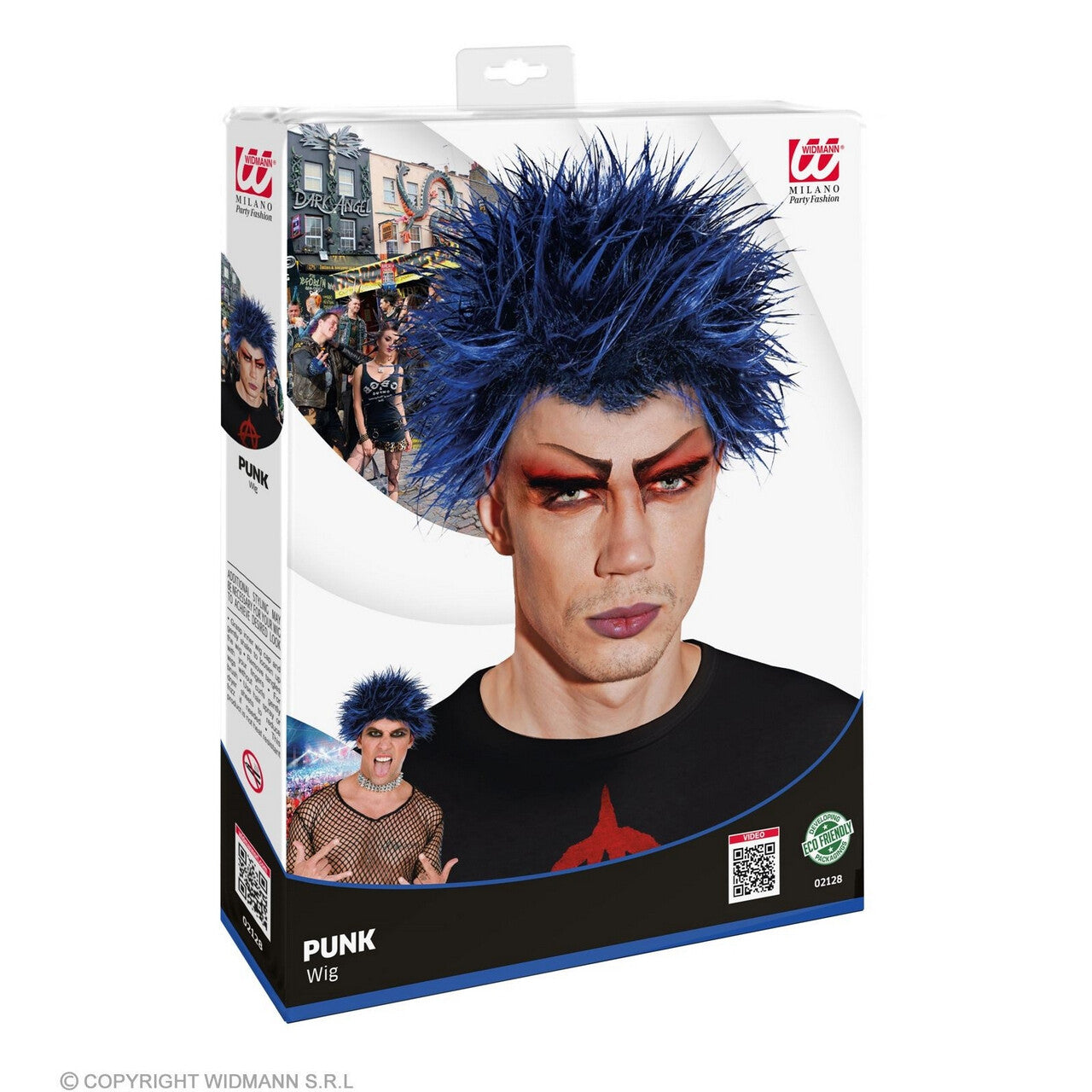 Op deze afbeelding zie je een Accessoires, van het merk Widmann. Punk Rocker Blue Monday