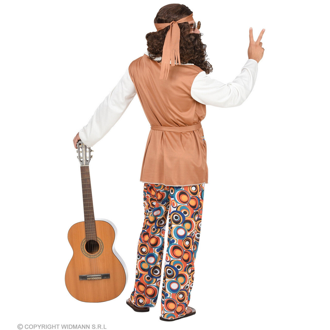 Op deze afbeelding zie je een Kostuums, van het merk Widmann. Imagine All The Hippies Lenny Man Kostuum