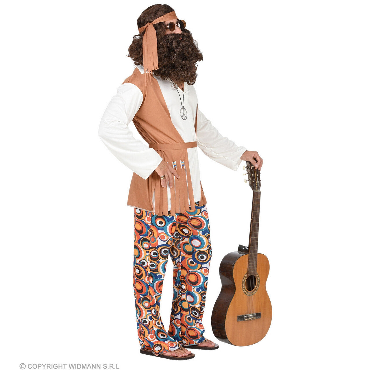Op deze afbeelding zie je een Kostuums, van het merk Widmann. Imagine All The Hippies Lenny Man Kostuum