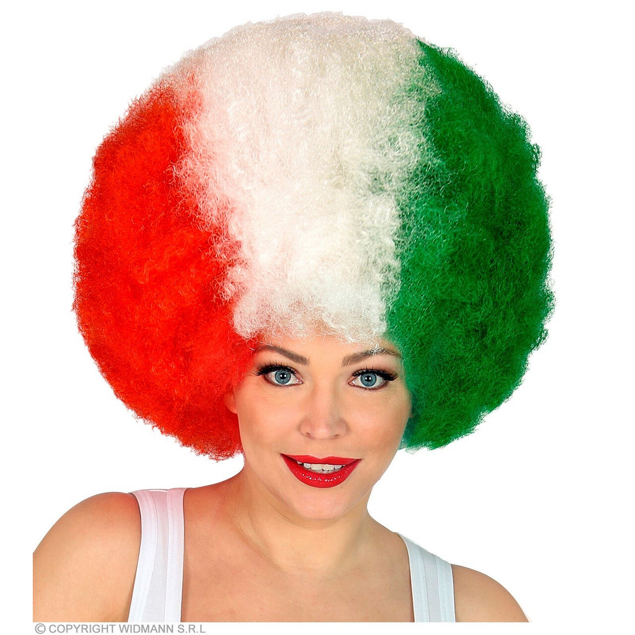 Op deze afbeelding zie je een Accessoires, van het merk Widmann. Super Afro Pruik Italie