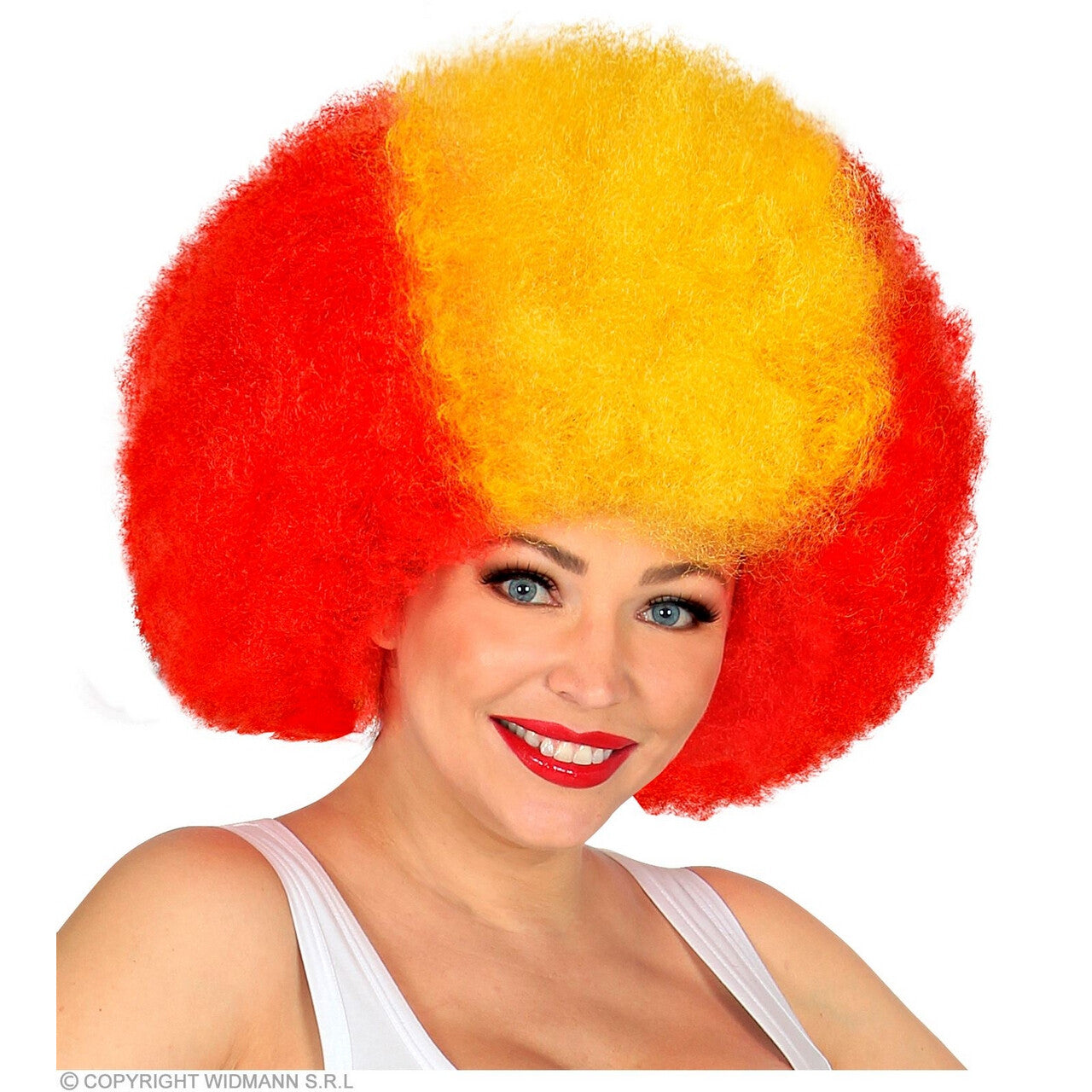 Op deze afbeelding zie je een Accessoires, van het merk Widmann. Super Afro Pruik Spanje