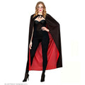 Omkeerbare Vampier Goochelaar Cape 130cm, Zwart / Rood