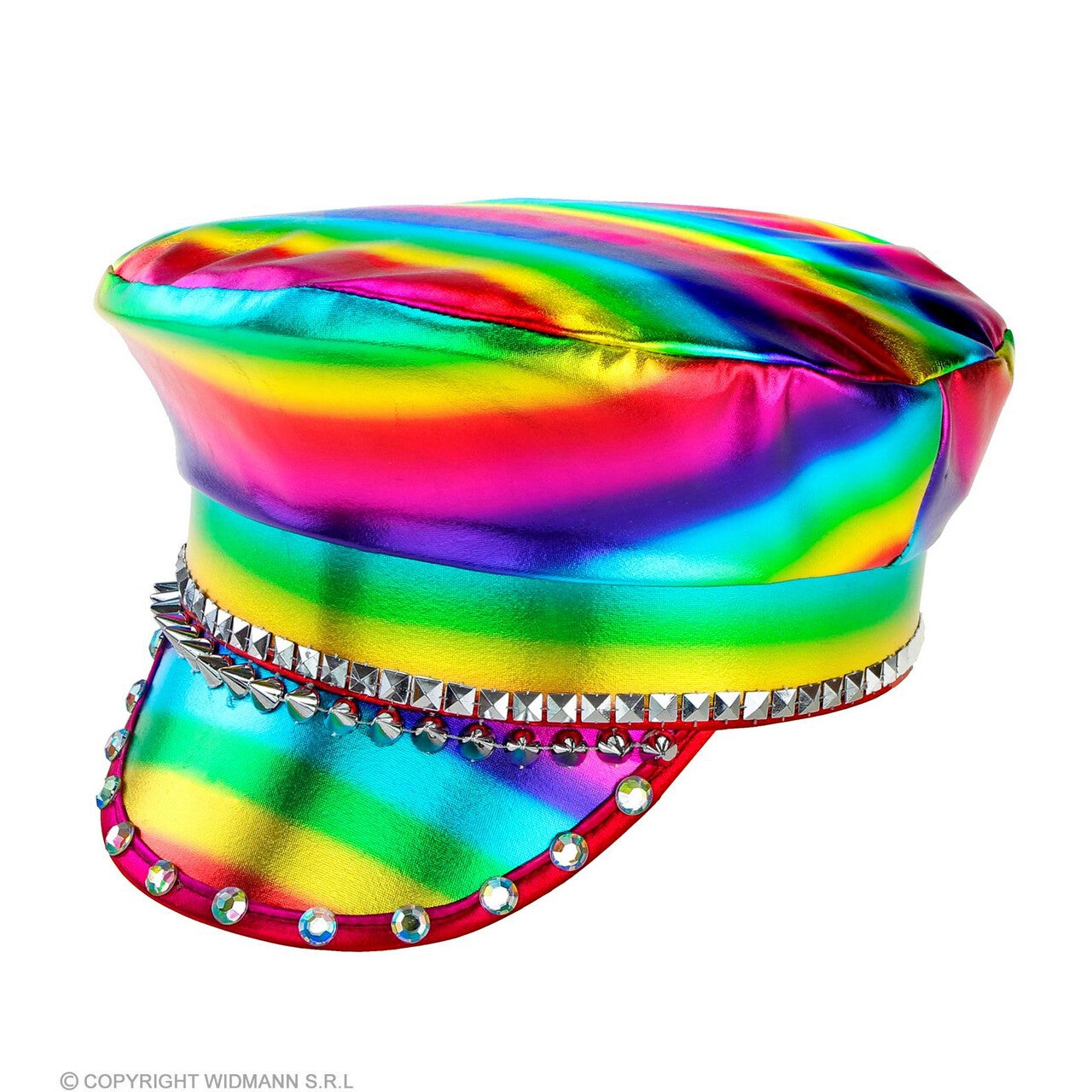 Op deze afbeelding zie je een Accessoires, van het merk Widmann. Race Naar De Regenboog Biker Pet