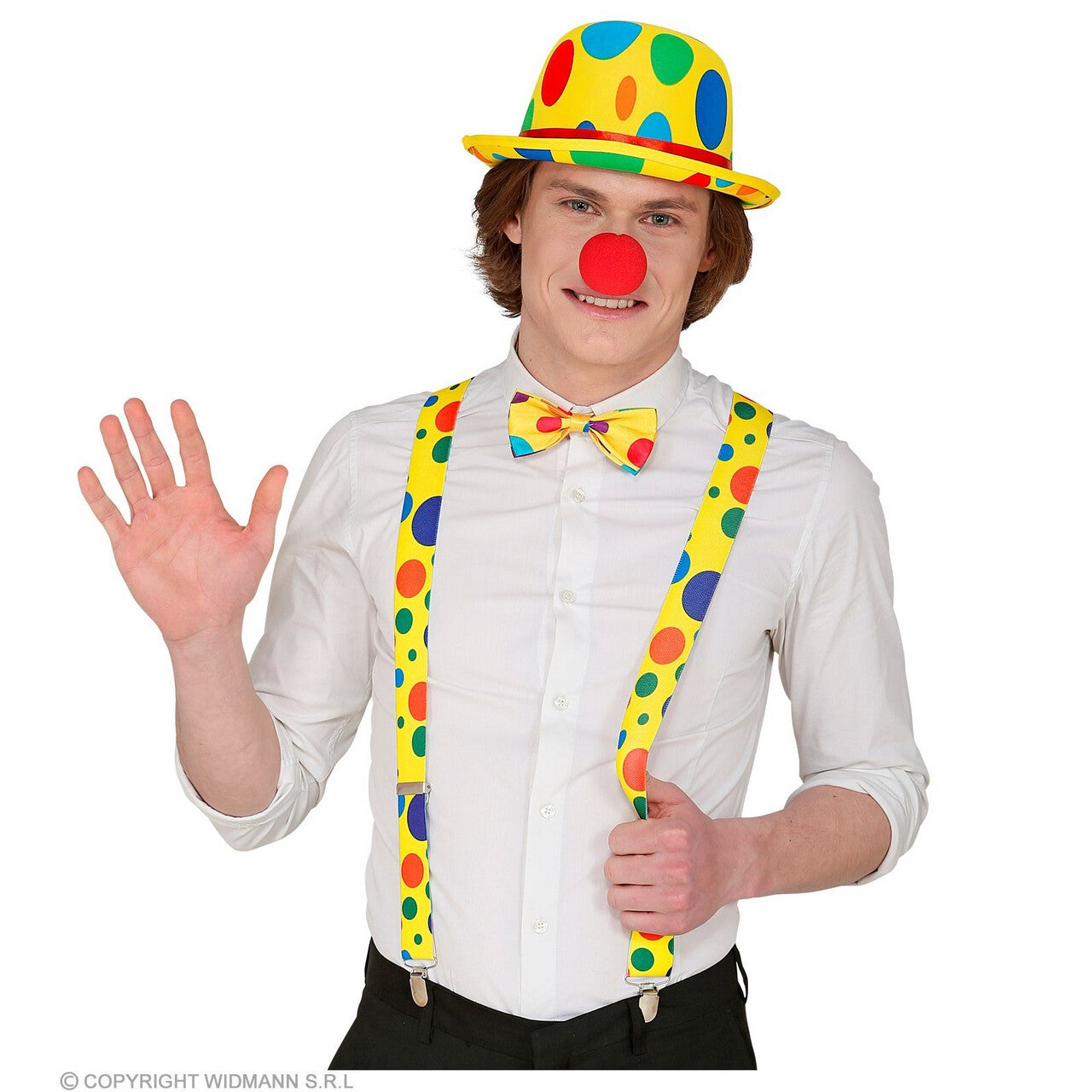 Op deze afbeelding zie je een Accessoires, van het merk Widmann. Popi De Clown Set