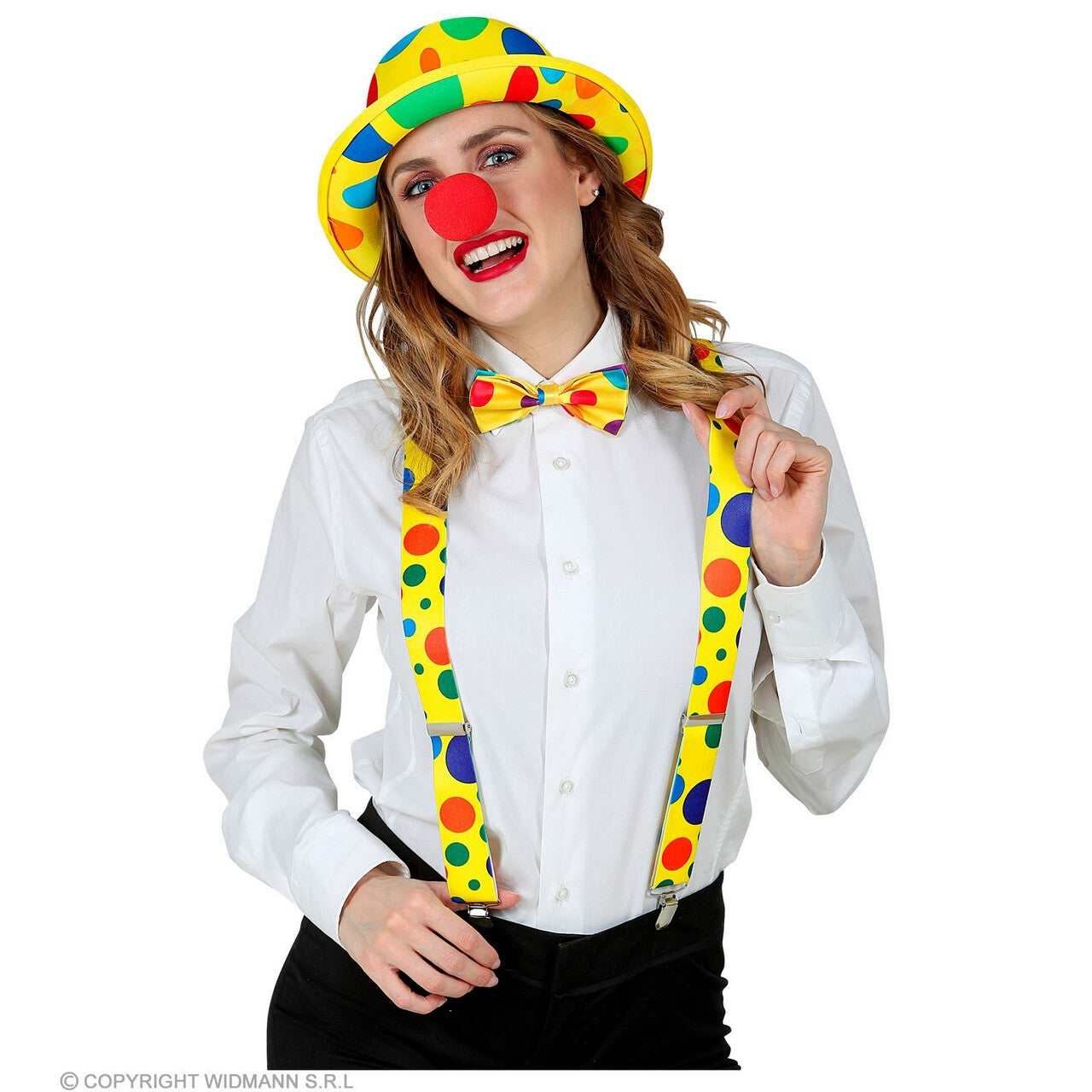 Op deze afbeelding zie je een Accessoires, van het merk Widmann. Popi De Clown Set