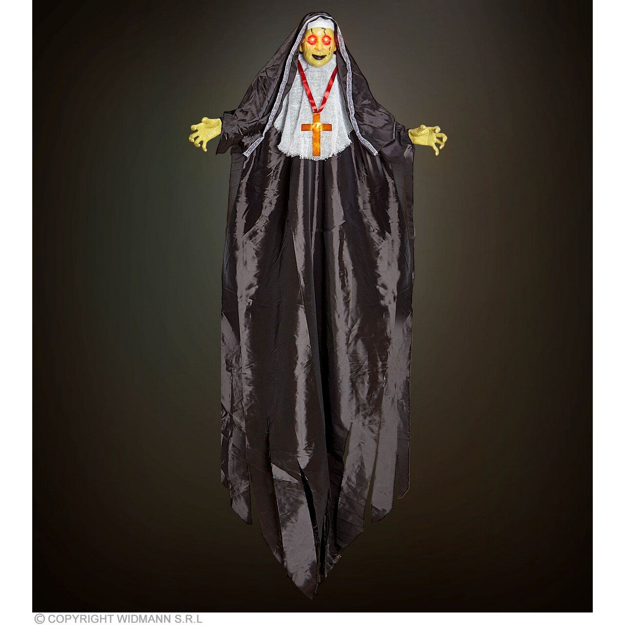 Op deze afbeelding zie je een Decoratie, van het merk Widmann. Oudste Bezeten Non Met Knipperend Licht, 137 Centimeter