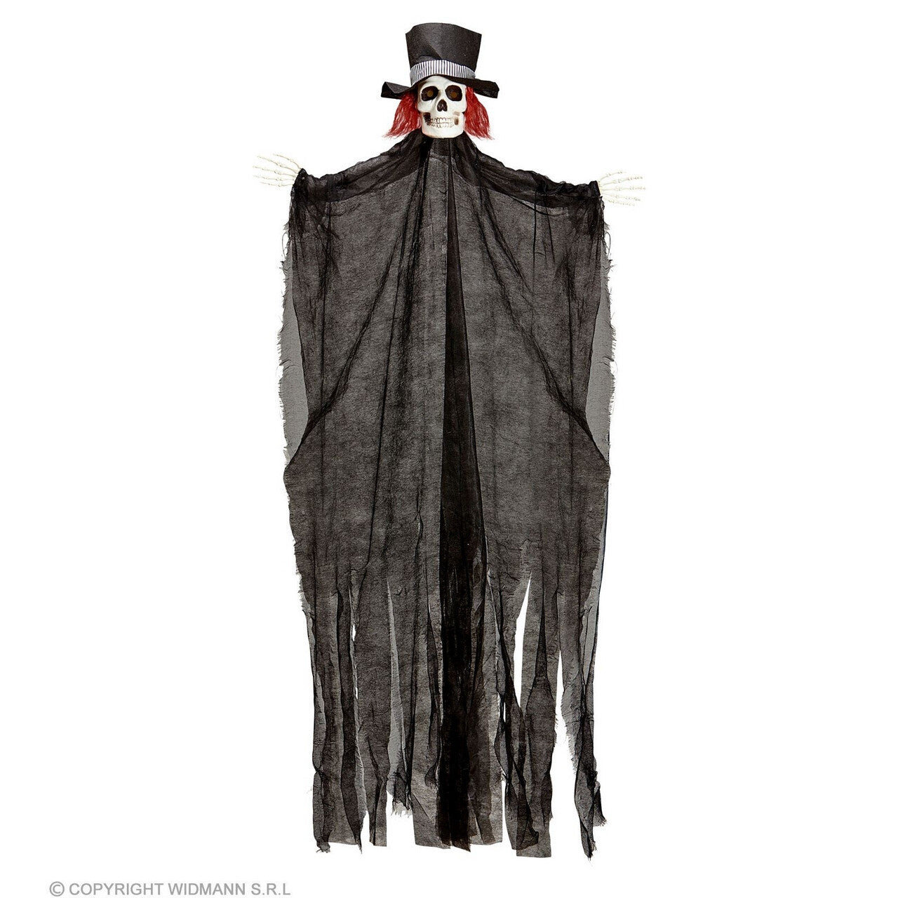 Op deze afbeelding zie je een Decoratie, van het merk Widmann. Lugubere Skelet Bruidegom , 170 Centimeter