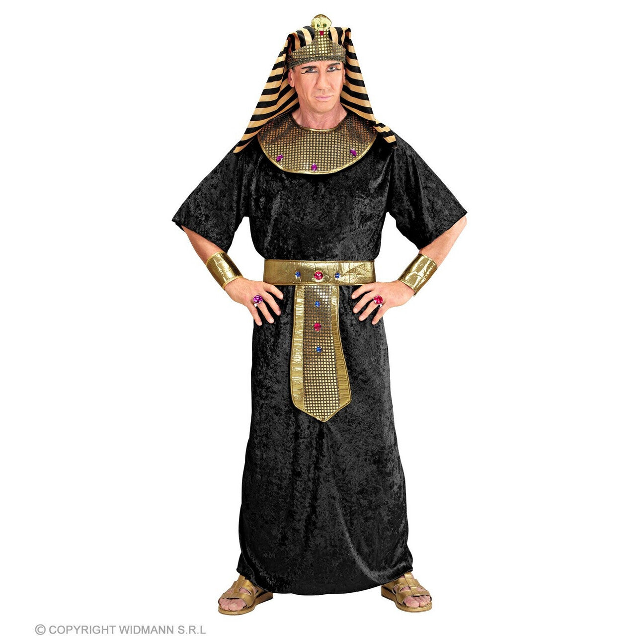 Op deze afbeelding zie je een Kostuums, van het merk Widmann. Belangrijke Egyptische Farao Toeta Man Kostuum