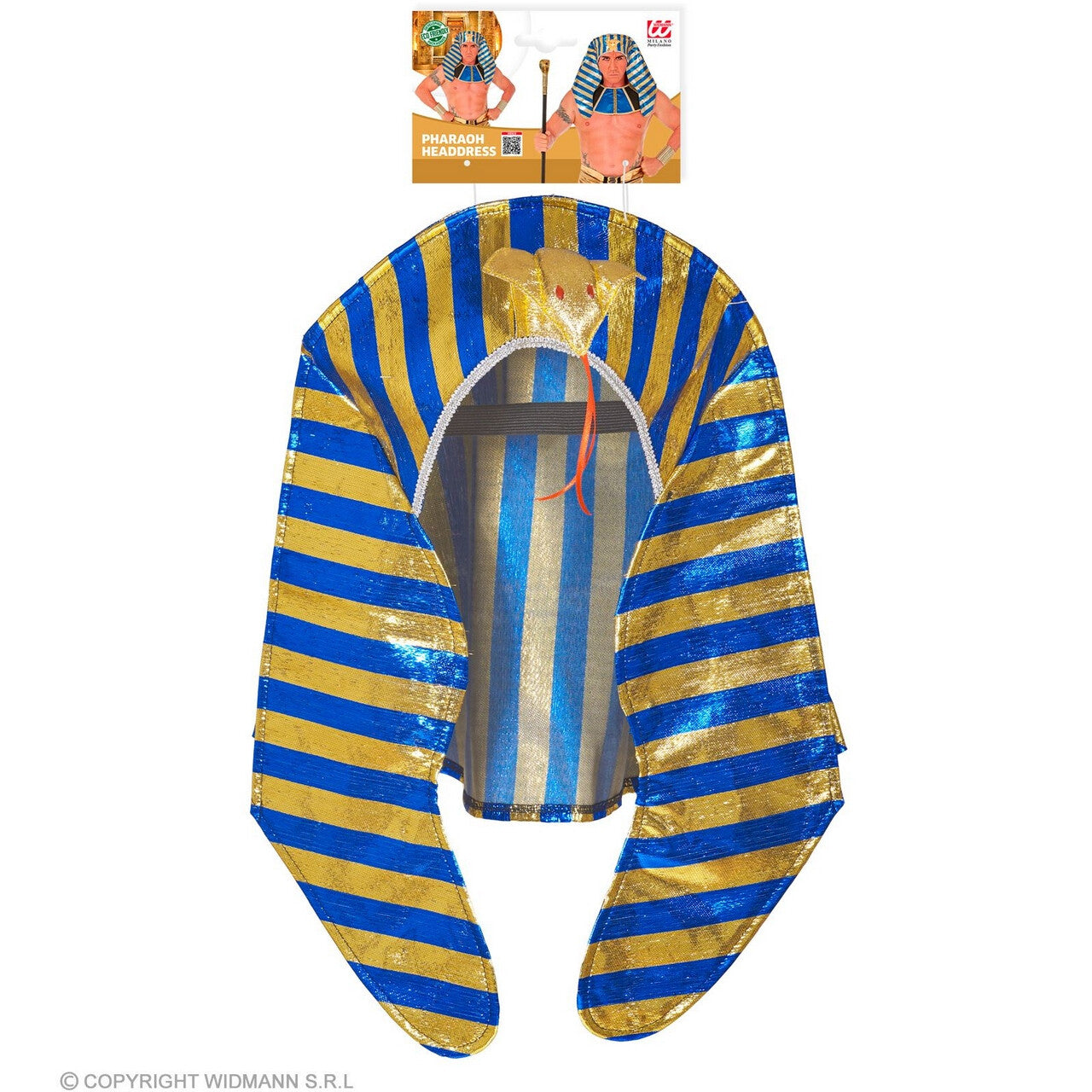 Op deze afbeelding zie je een Accessoires, van het merk Widmann. Grote Egyptische Machthebber Farao Hoofdbedekking