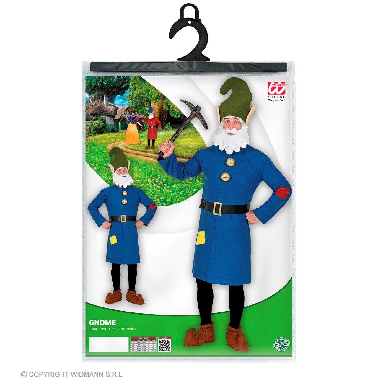 Op deze afbeelding zie je een Kostuums, van het merk Widmann. Hardwerkende Mijn Kabouter Dommel Man Kostuum