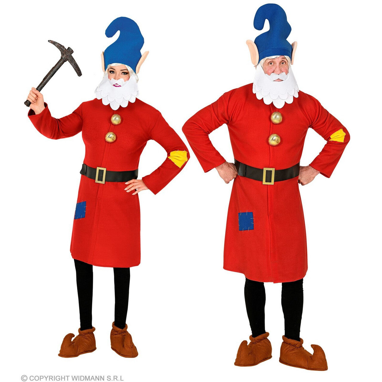 Op deze afbeelding zie je een Kostuums, van het merk Widmann. Luie Mijnwerker Kabouter Dopey Man Kostuum