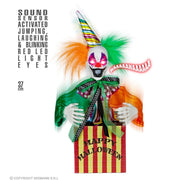 Op deze afbeelding zie je een Decoratie, van het merk Widmann. Schrikwekkende Clown In Een Doosje
