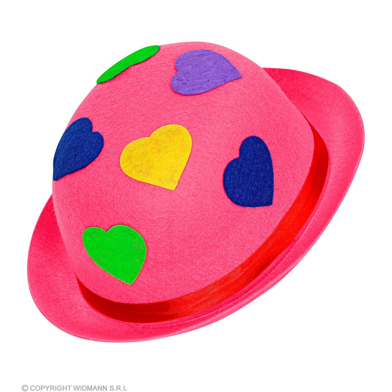 Op deze afbeelding zie je een Accessoires, van het merk Widmann. Alleen Maar Liefde Bolhoed Clown Roze