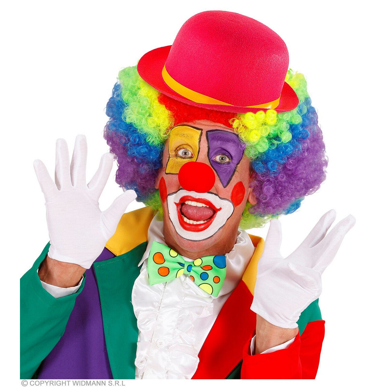 Op deze afbeelding zie je een Accessoires, van het merk Widmann. Bolhoed Roze Met Geel Lintje