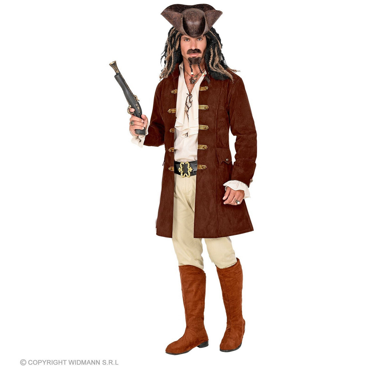 Op deze afbeelding zie je een Accessoires, van het merk Widmann. Laarskappen Suede Look Bruin