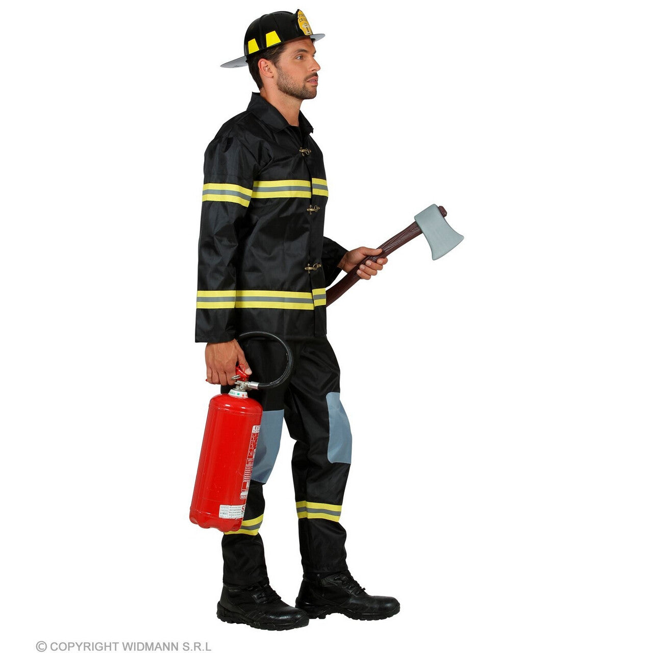 Op deze afbeelding zie je een Kostuums, van het merk Widmann. Vuurbestrijdende Levensredder Brandweerman Kostuum