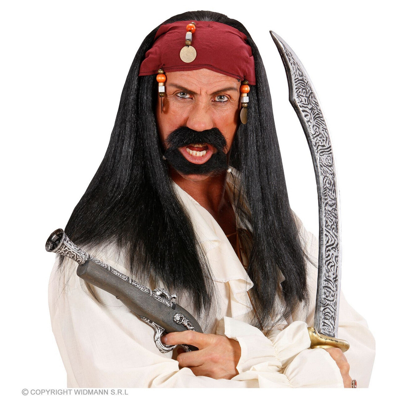 Op deze afbeelding zie je een Accessoires, van het merk Widmann. Ouderwets Piraten Pistool Pief Paf Poef