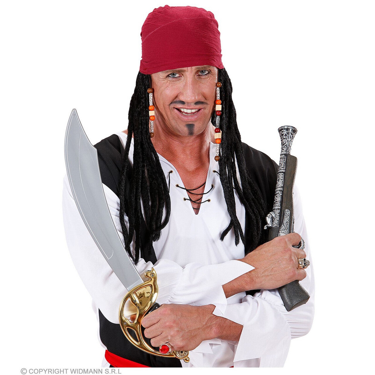 Op deze afbeelding zie je een Accessoires, van het merk Widmann. Ouderwets Piraten Pistool Pief Paf Poef