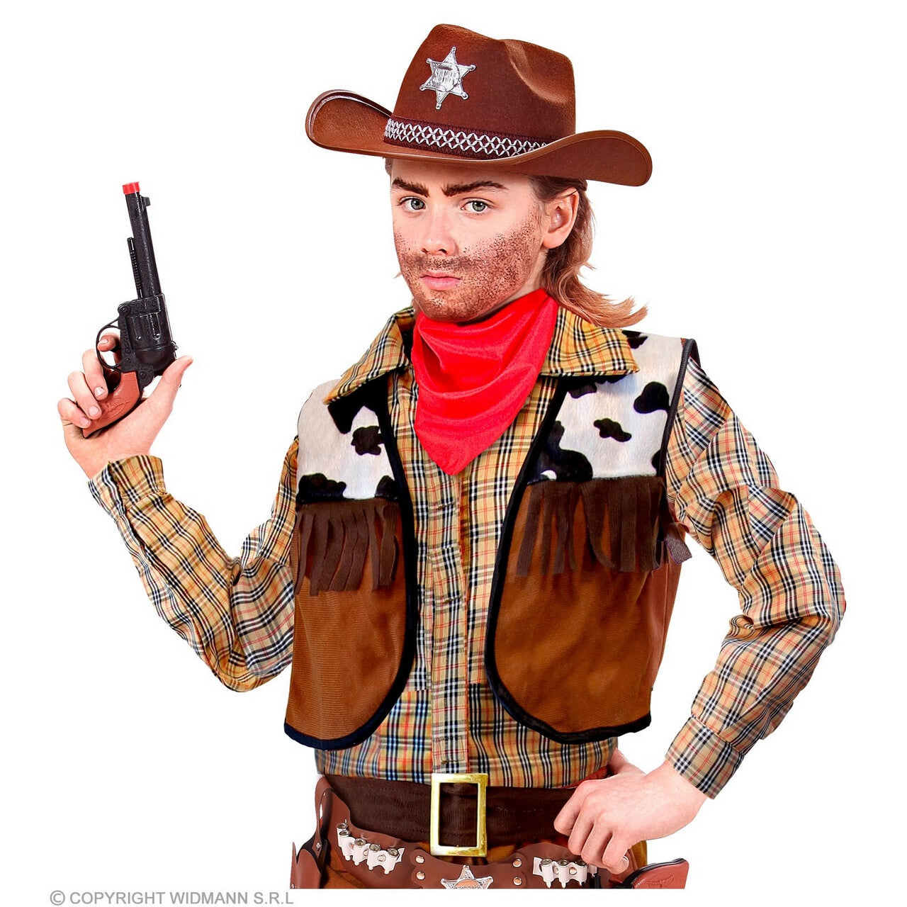 Op deze afbeelding zie je een Accessoires, van het merk Widmann. Wilde Westen Schietijzer Pistool