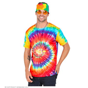 Op deze afbeelding zie je een Kostuums, van het merk Widmann. Hippie Shirt Tie-Dye Circle Of Freedom