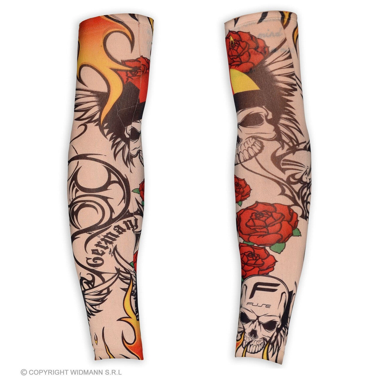 Op deze afbeelding zie je een Accessoires, van het merk Widmann. Tattoo Armen Easy Biker Rider Rodney