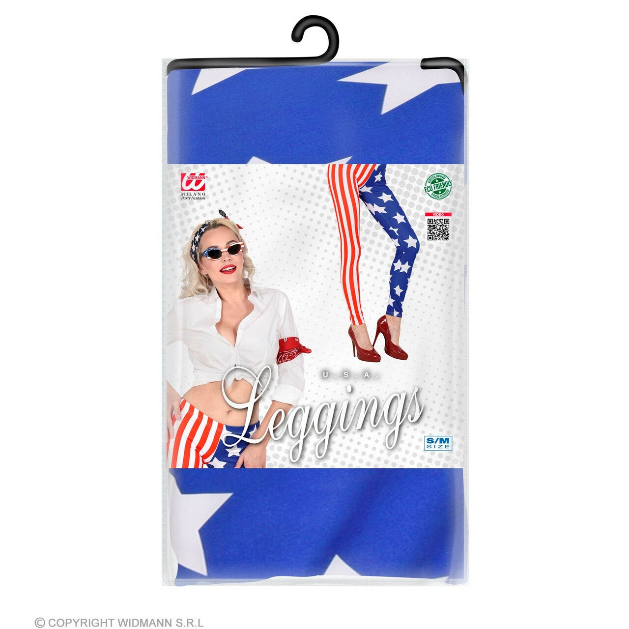Op deze afbeelding zie je een Kostuums, van het merk Widmann. Legging Born In The USA Vrouw Kostuum
