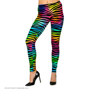 Op deze afbeelding zie je een Kostuums, van het merk Widmann. 80s Legging Conny Neon Meerkleurig Vrouw