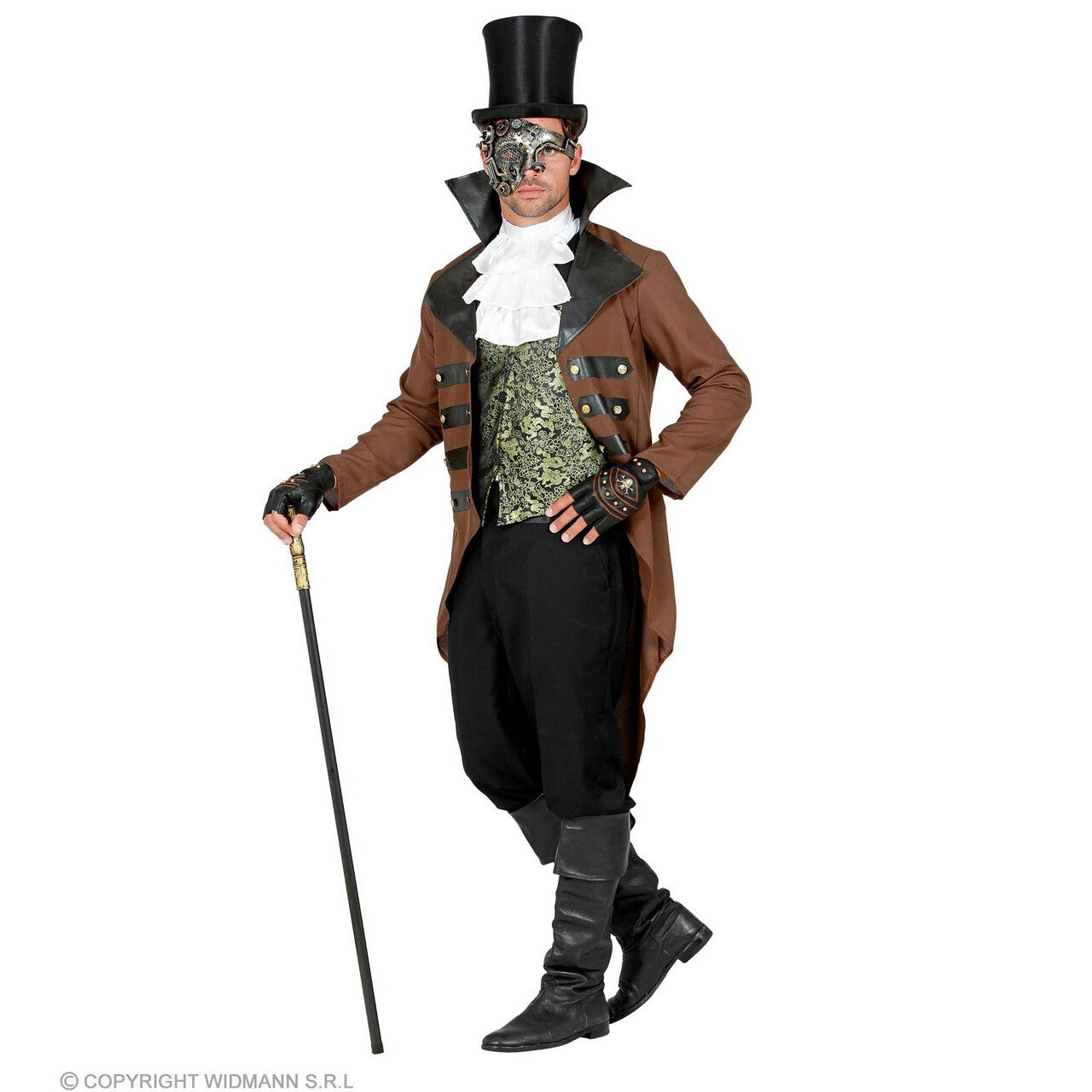 Op deze afbeelding zie je een Kostuums, van het merk Widmann. Futuristische Steampunker Bruce Man