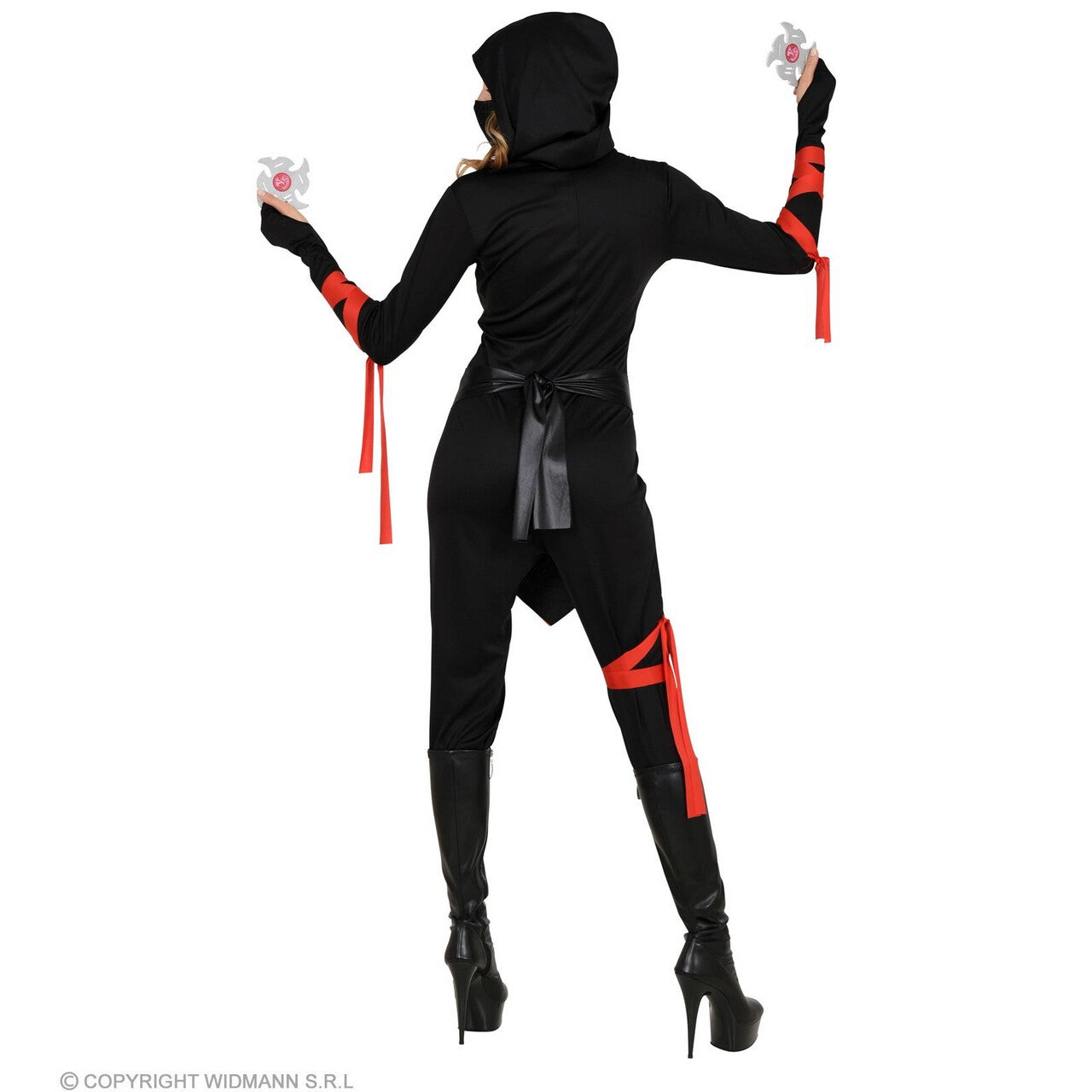 Op deze afbeelding zie je een Kostuums, van het merk Widmann. Charmante Ninja Starlight Vrouw Kostuum